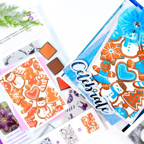Watch Along Wednesday - gingerbread fun with the Christmas Background Layering Stamps