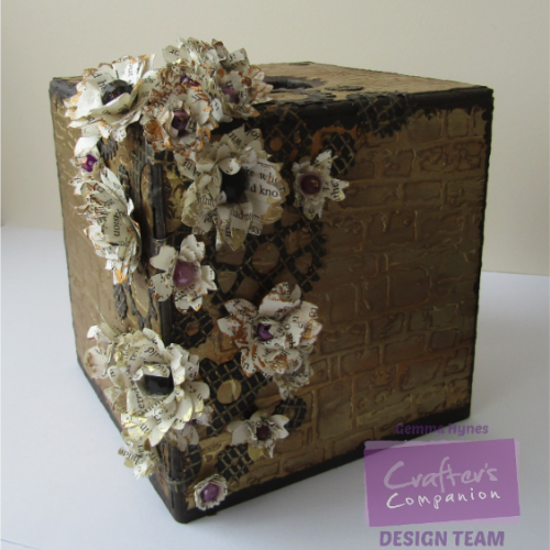 Inspirational Tutorial: Decorate a MDF tissue box using Crafter's Companion elements