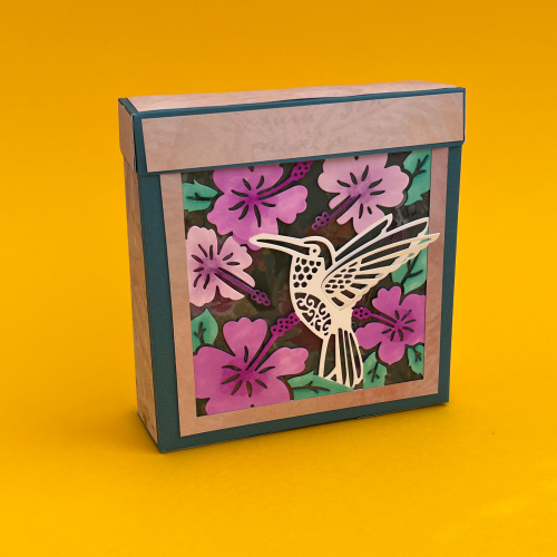 How to craft a box organiser with Nature's Garden Hummingbird Collection