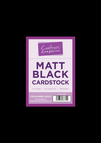 Crafter's Companion Matt Black Card A4 3pk