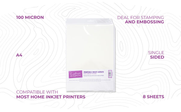 Crafter's Companion Printable Inkjet Acetate - 8 pack