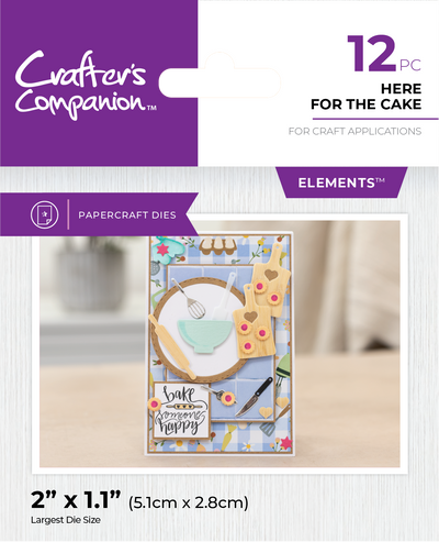 Crafter's Companion Kitchen Collection - Metal Die - Here for the Cake