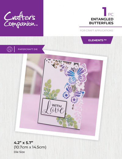 Crafter's Companion Metal Die Edgeable - Entangled Butterflies