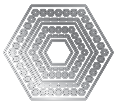 Crafter's Companion Metal Dies Elements - Decorative Nesting Hexagons