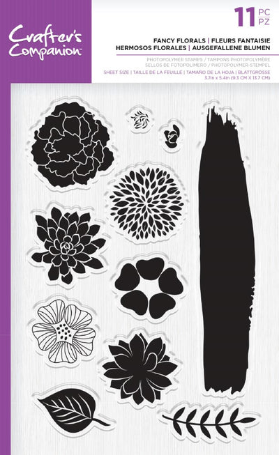 Crafter's Companion Photopolymer Stamp - Fancy Florals