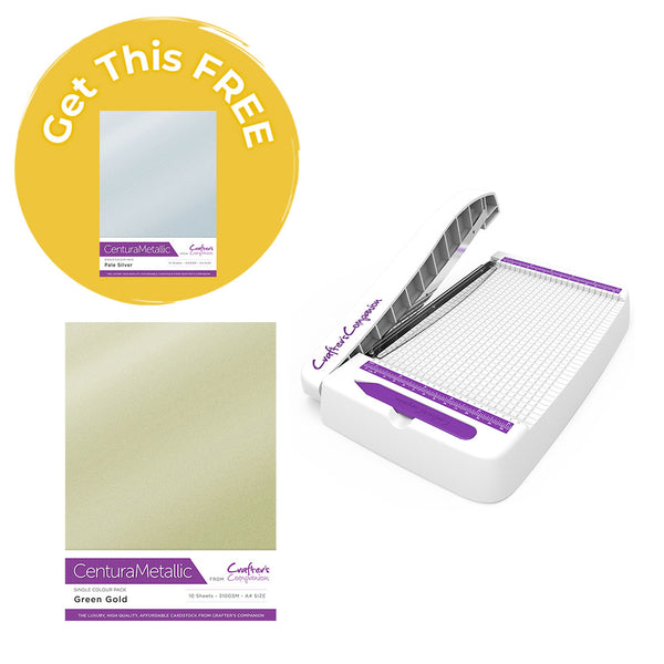 Crafter's Companion Small Guillotine With 20 Sheets of FREE Centura Pearl