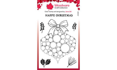Creative Expressions Woodware Clear Singles Big Bubble Bauble - Twigs & Berries 4 in x 6 in Stamp