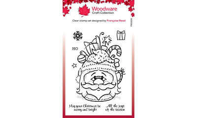 Creative Expressions Woodware Clear Singles Santa Cup 4 in x 6 in Stamp