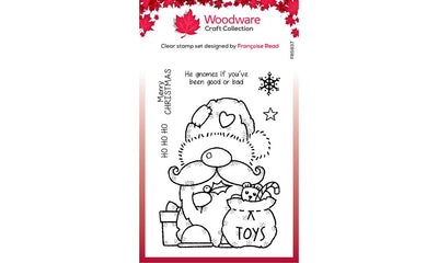 Creative Expressions Woodware Clear Singles Santa Gnome 4 in x 6 in Stamp