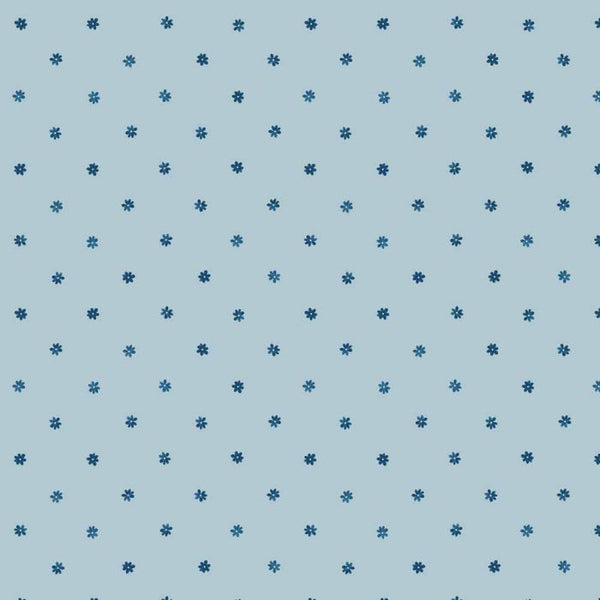 Lewis & Irene Fabric - Small Floral on Light Blue