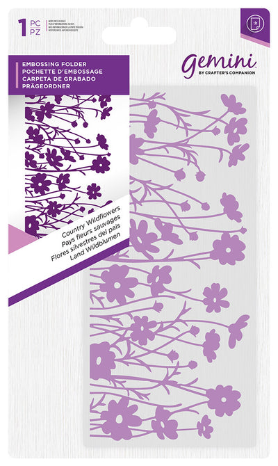 Embossing Folder 5.75 x 2.75 - Country Wildflowers