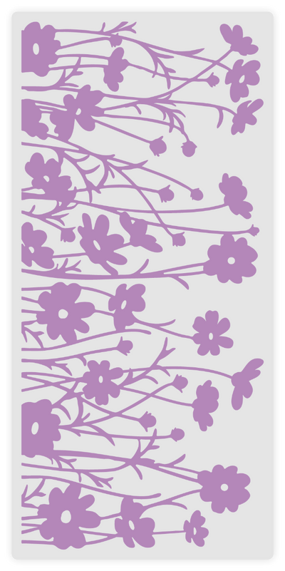 Embossing Folder 5.75 x 2.75 - Country Wildflowers