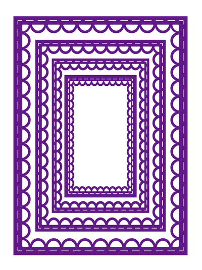 Gemini - Metal Die - Elements - Inverted Stitched Lace Rectangle