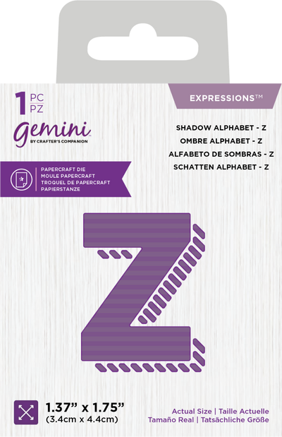 Gemini Expressions Die - Shadow Alphabet Z