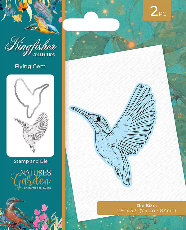 Nature's Garden - Kingfisher Collection - Stamp and Die - Flying Gem