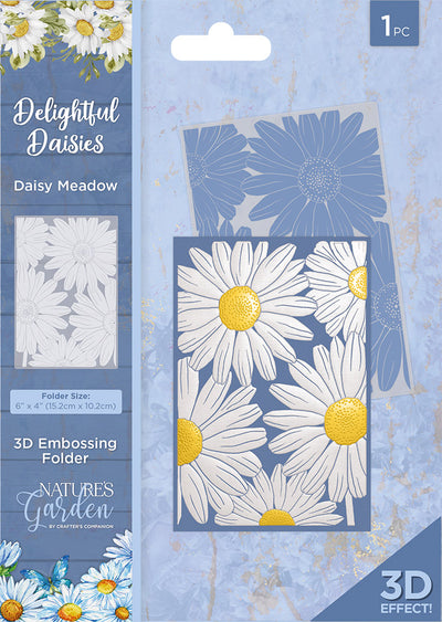 Nature's Garden Delightful Daisies 3D Embossing Folder - Daisy Meadow