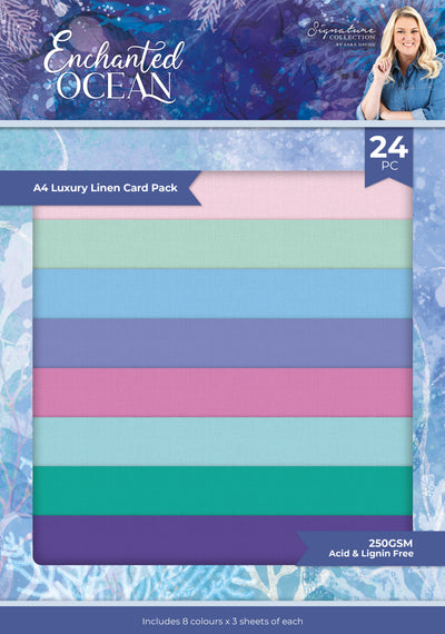 Sara Signature - Enchanted Ocean - Luxury Linen Cardstock - A4