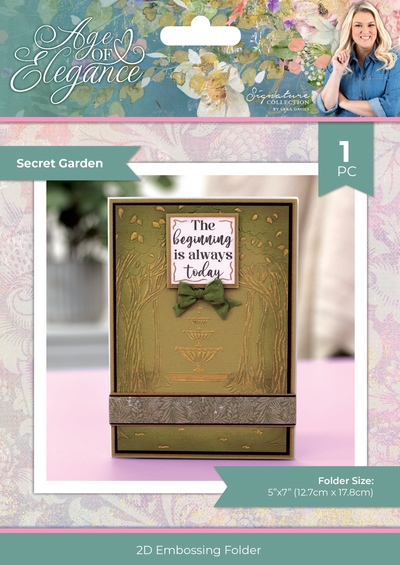 Sara Signature - Age of Elegance - 2D Embossing Folder 5x7 - Secret Garden