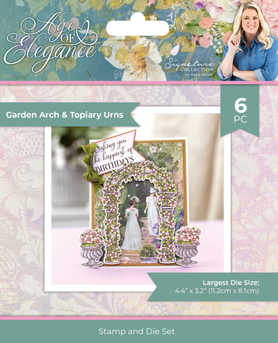 Sara Signature - Age of Elegance - Stamp & Die - Garden Arch & Topiary Urn
