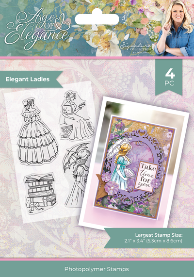 Sara Signature Age of Elegance Photopolymer Stamps 6 x 4 - Elegant Ladies