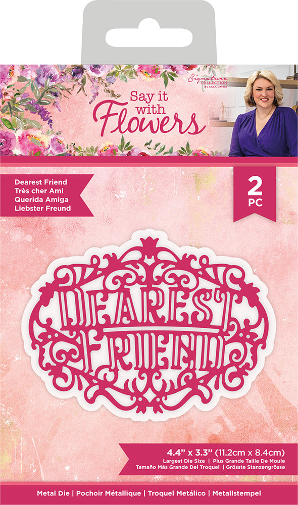 –　Sara　Flowers　Signature　Say　Friend　Dearest　It　With　Die　Crafters　Companion　UK