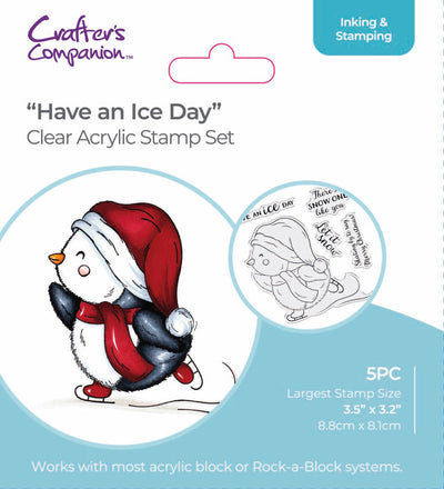 Crafter's Companion Cute Penguin Stamps - Have an Ice Day