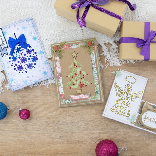 Delicate die cut beauty with the Christmas Abstract Shape Collection