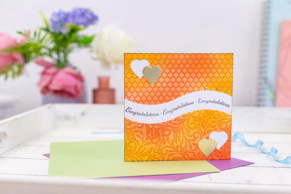 How to make a floral embossed ombre card