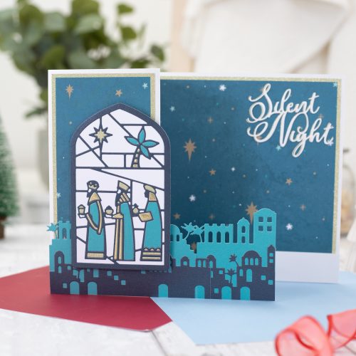 Craft a beautiful nativity themed card for Christmas