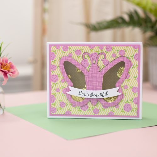 Sparkle and shine with this guide to crafting a Butterfly Shaker Box