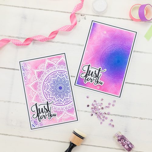 How to Use Resist Silhouette Stamps to create cards that shine with colour and fun!