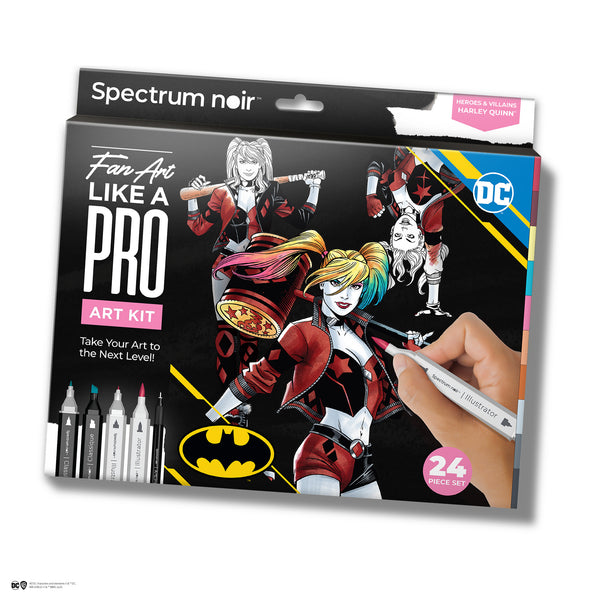 Spectrum Noir Fan-Art Like a Pro Art Kit - Harley Quinn -Crafters Companion  UK