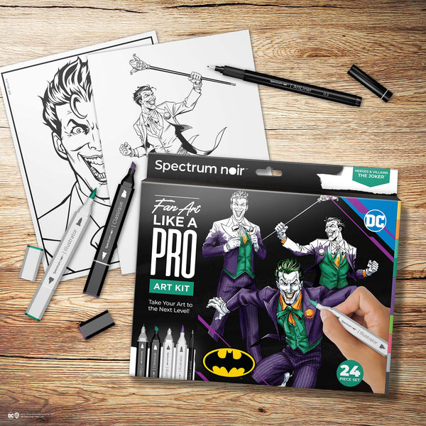 Some of the contents of The Joker Pro Art Kit by Spectrum Noir
