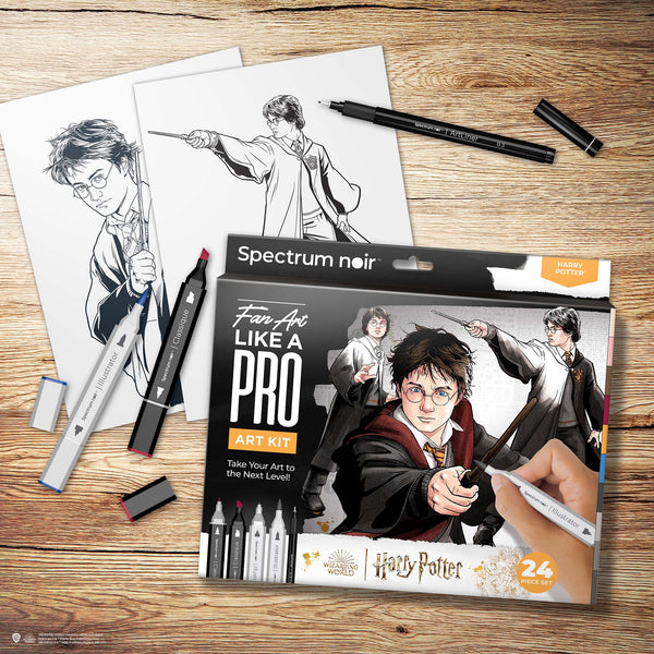 Spectrum Noir Harry Potter Pro Art Kit including images and markers
