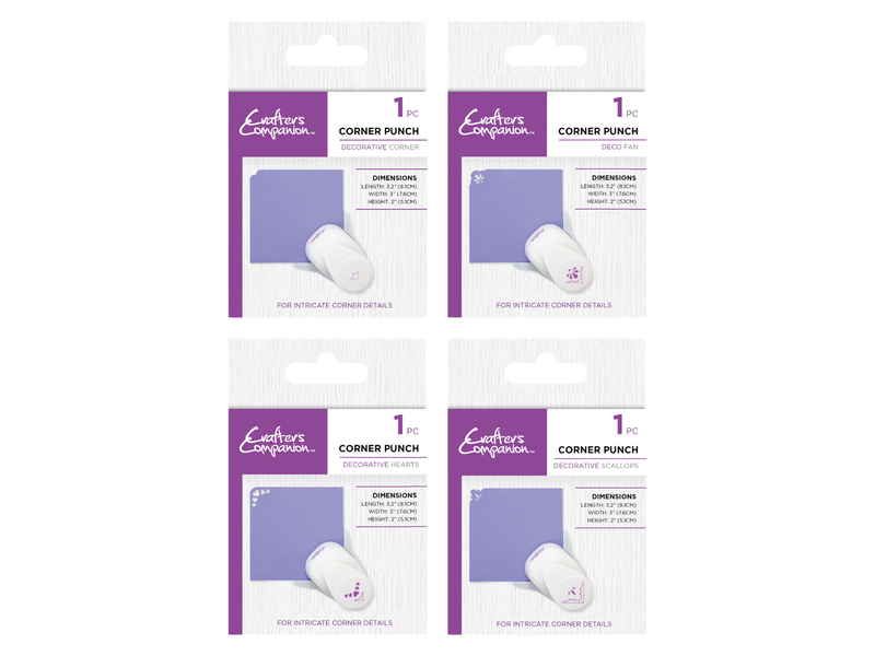 Crafter's Companion Corner Punch 4pk Selection