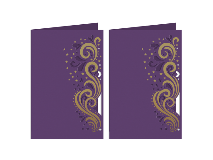 Stars and Swirls Metal Die and Rub Ons Bundle