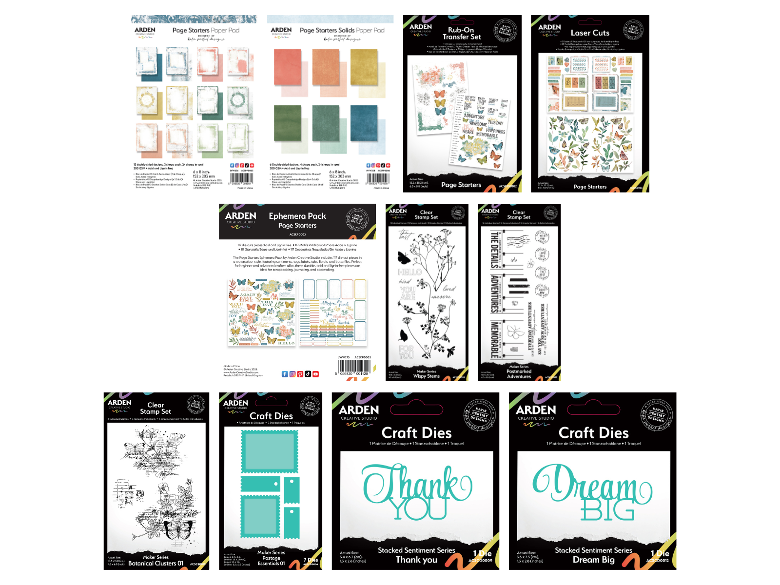 Arden Creative Studio - Page Starters 11pc Collection