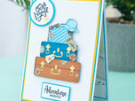 Retro Vacay - Travel Stamps 2D Embossing Folder 5" x 7"