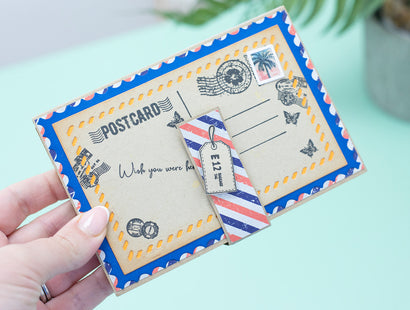 Retro Vacay - Postcard Stamp, Die & Stencil Set