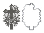 Ornate Floral Cross Stamp & Metal Die Set