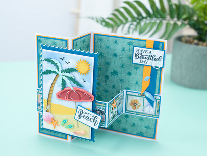 Retro Vacay - Beach Scene Metal Die Set