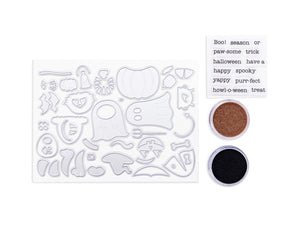 Crafter's Companion Stamp, Die & Flock - Halloween Pets
