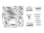 Life is Sweet - Ice Cream Cart Stamp & Metal Die Set