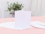 Crafter's Companion - 5"x5" White Scalloped Cards & Envelopes 50pk