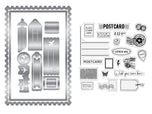 Retro Vacay - Postcard Stamp, Die & Stencil Set