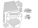 Cupcake Shaped Stamp & Metal Die Set
