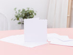 Crafter's Companion - 6x6" White Scalloped Cards & Envelopes 50pk