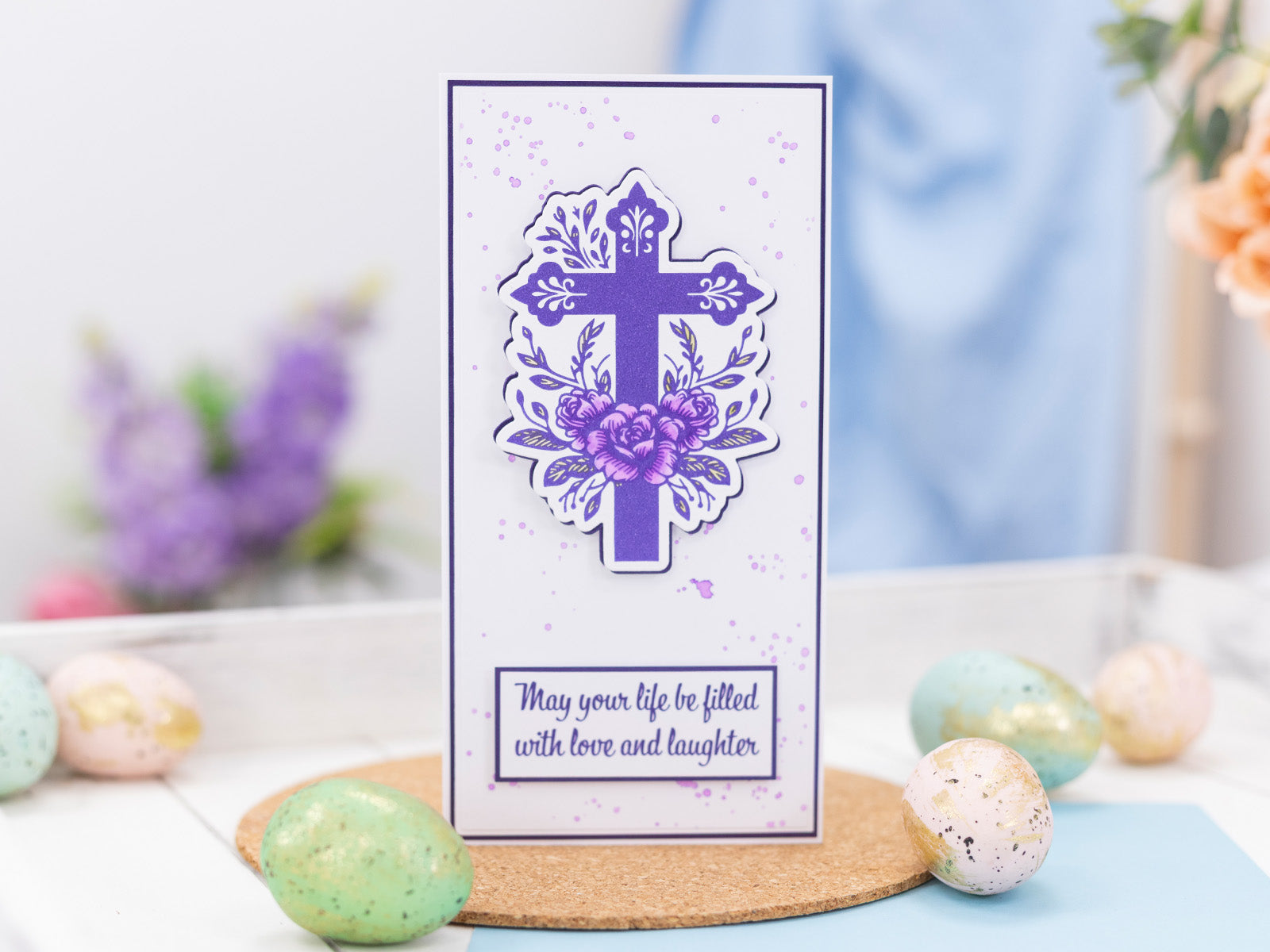Ornate Floral Cross Stamp & Metal Die Set
