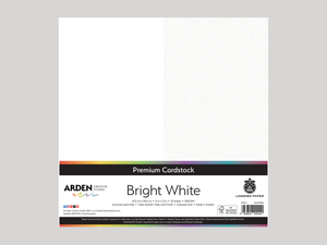 Arden Creative Studio Premium Cardstock Bright White 12" x 12" - 20 Pack
