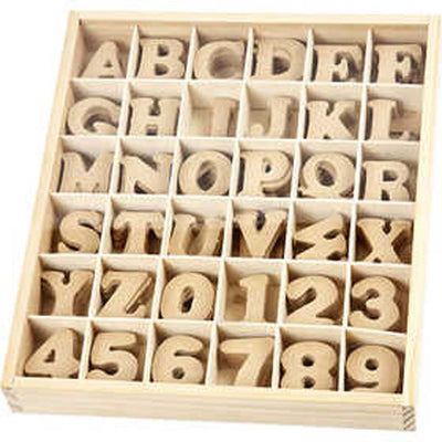 Creativ Wooden Letters & Numbers - 288 Pack